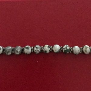 Sterling bracelet with stones